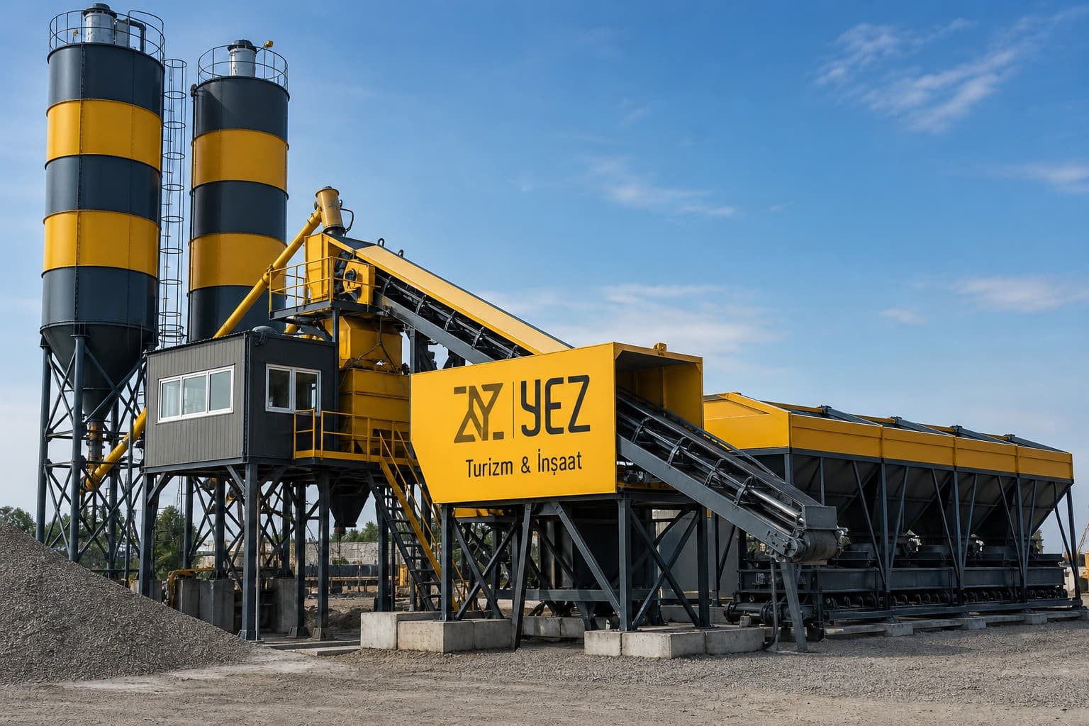 YEZ logolu beton santrali